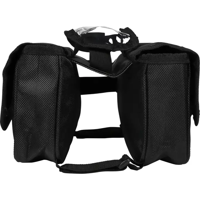 Benson Fiets frame tas - met telefoonvak - reflecterende strepen - 19x13x16 cm - zwart