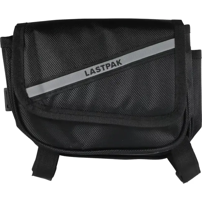 Benson Fiets frame tas - met telefoonvak - reflecterende strepen - 19x13x16 cm - zwart