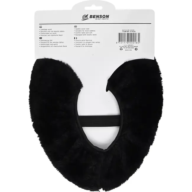 Benson Zadeldek - Zacht Imitatievacht - Zwart - Universele Pasvorm - Comfortabel
