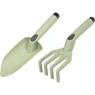 Benson Tuingereedschap set - 2-delig - kunststof - groen - met ophangmogelijkheid