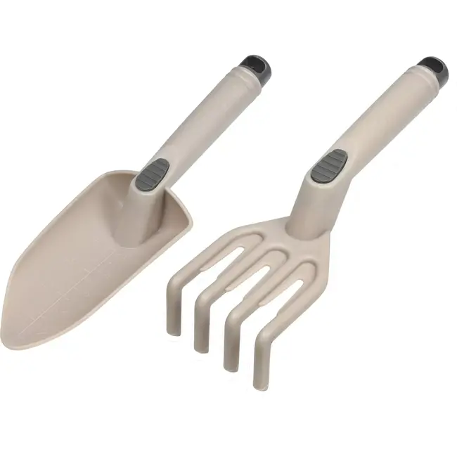 Benson Tuingereedschap set - 2-delig - kunststof - beige - met maatvoering