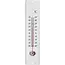 Benson Witte metalen thermometer - 30 cm - Celsius & Fahrenheit - Voor binnen en buiten - Inclusief ophangoog