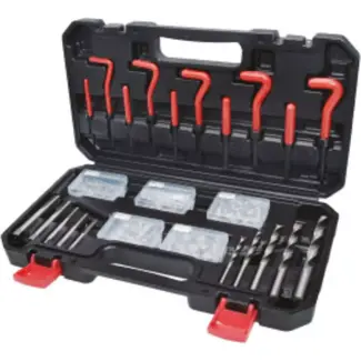 Benson Schroefdraad reparatieset - 131-delig - Voor M5 tot M12 - Inclusief boortjes en schroeftappen Benson Schroefdraad reparatieset - 131-delig - Voor M5 tot M12 - Inclusief boortjes en schroeftappen