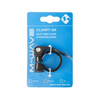 M-Wave Zadelpenklem - Snelspanner - Aluminium - 34.9mm - Zwart