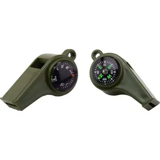 Benson Fluitje met kompas en thermometer - 3-in-1 multifunctioneel - ABS plastic - met koord - ideaal voor outdoor avonturen Benson Fluitje met kompas en thermometer - 3-in-1 multifunctioneel - ABS plastic - met koord - ideaal voor outdoor avonturen