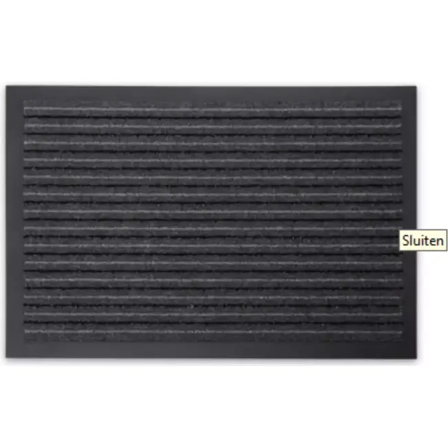 Benson Schoonloop deurmat - absorberend en slipvast - 90x150 cm - grijs met streepdesign