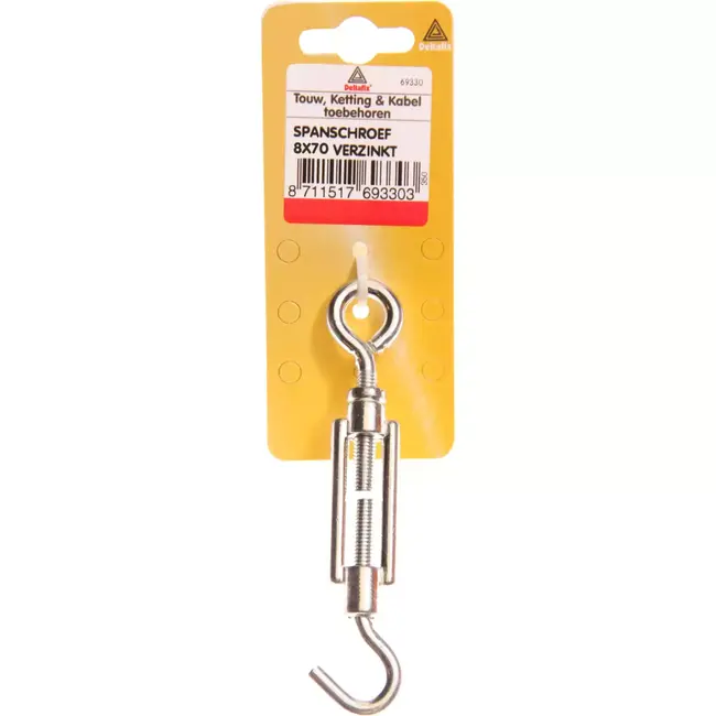 Deltafix Spanschroef 70 mm - Haak-oog - Verzinkt - Licht gebruik