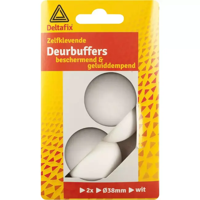 Deltafix Zelfklevende deurbuffers - 38 mm - wit - set van 2 stuks
