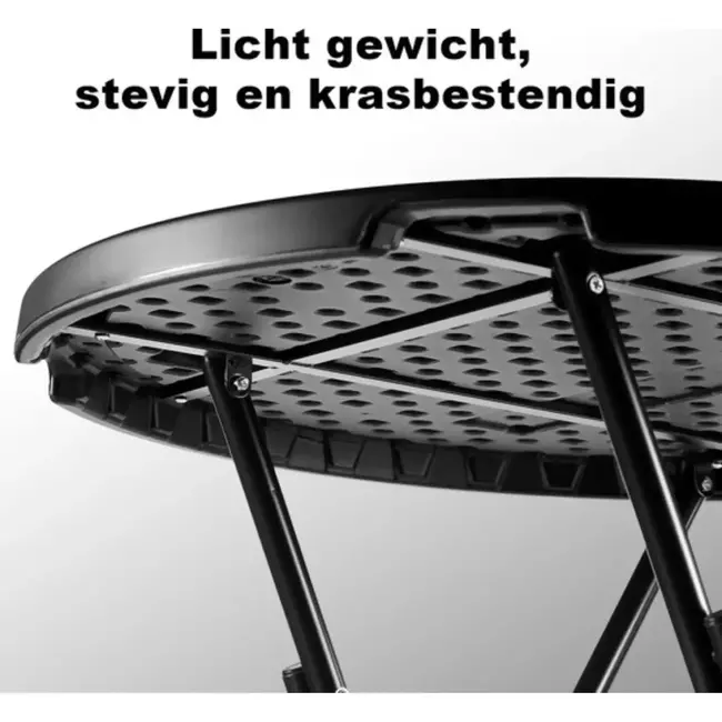 Benson Set van 2 weerbestendige statafels - krasbestendig - zwart - 80x110 cm