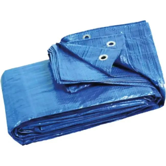 Benson Dekzeil 4x6 m - Blauw - Verstevigde Hoeken - PE 120GSM