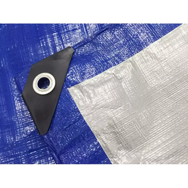 Benson Blauw dekzeil - 1,5 x 2,5 m - PE 120GSM - met hoekversteviging