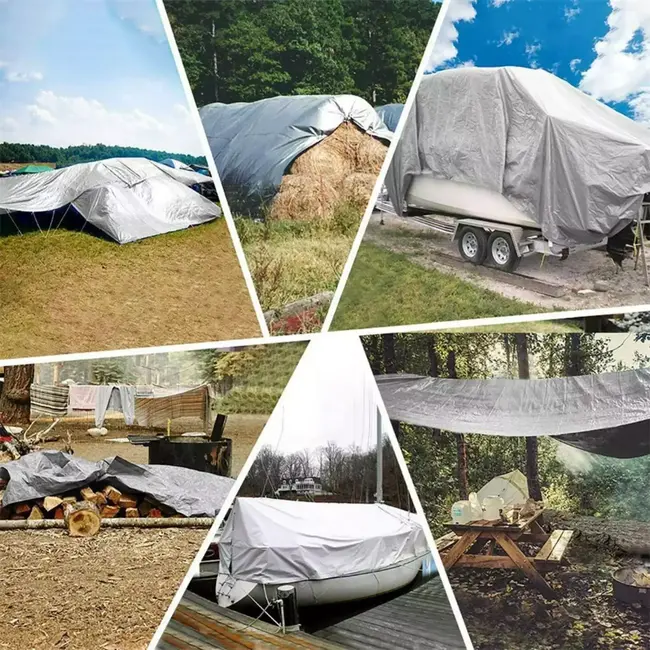 Benson Transparant dekzeil 4x5 m - Leno mesh - Weerbestendig - PE 160GSM