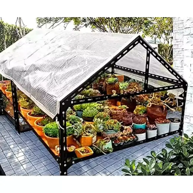 Benson Transparant dekzeil 3x4 m - Leno mesh - Weerbestendig - PE 160GSM