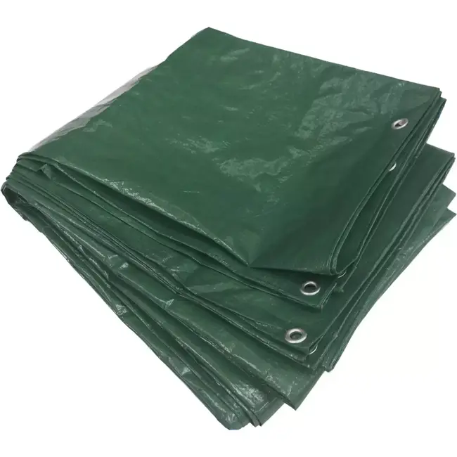 Benson Groen dekzeil 8x10 m - Weerbestendig - PE 120GSM - Versterkte hoeken