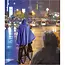 Benson Duurzame regenponcho met capuchon en drukknopen - donkerblauw - 102x127 cm