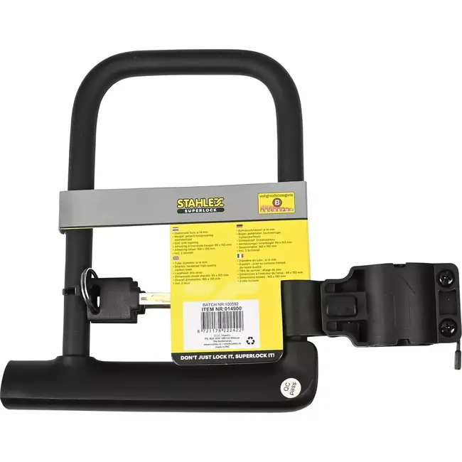 Benson Beugelslot - Zinklegering - Inclusief 2 Sleutels - 160 x 193 mm