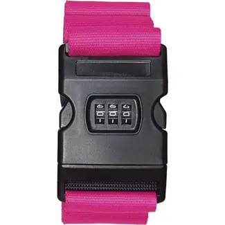 Benson Kofferspanband met cijferslot - Verstelbaar - Fuchsia - 200 cm - Veilig reizen Benson Kofferspanband met cijferslot - Verstelbaar - Fuchsia - 200 cm - Veilig reizen