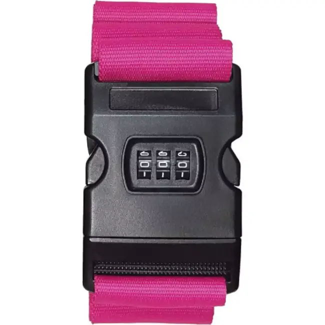 Benson Kofferspanband met cijferslot - Verstelbaar - Fuchsia - 200 cm - Veilig reizen