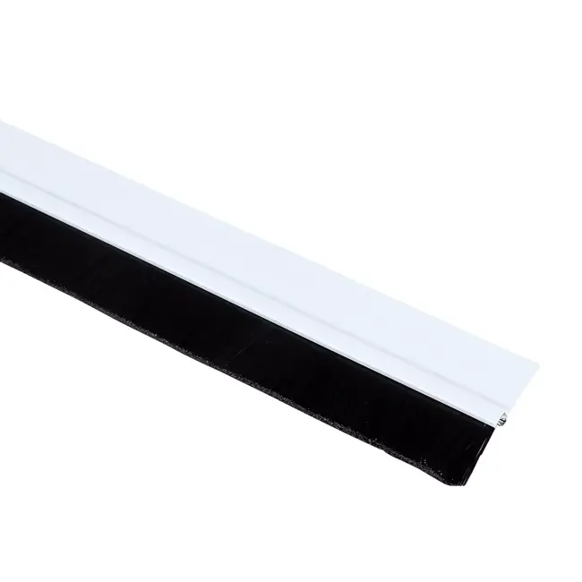 Benson Tochtstrip borstel - 100 cm - PVC wit - Zelfklevend - Inkortbaar - Voor deuren
