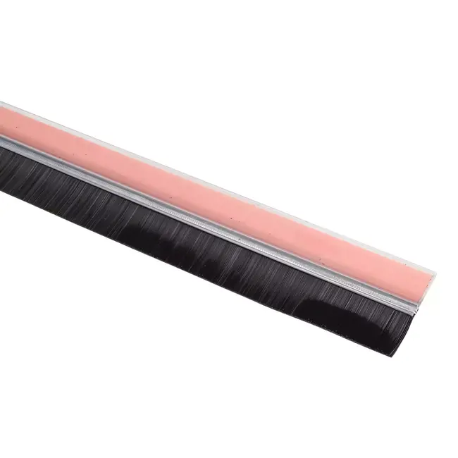 Benson Tochtstrip borstel - 100 cm - transparant PVC - zelfklevend - inkortbaar