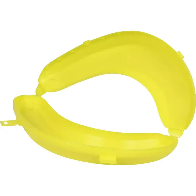 Benson Bananen bewaardoos met klipsluiting - Beschermt tegen pletten - Handig voor onderweg - 24,5 cm - Geel