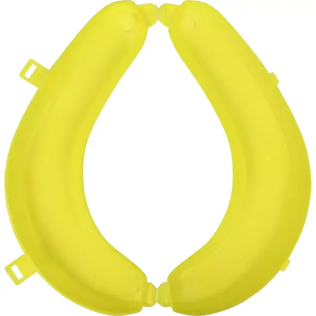 Benson Bananen bewaardoos met klipsluiting - Beschermt tegen pletten - Handig voor onderweg - 24,5 cm - Geel