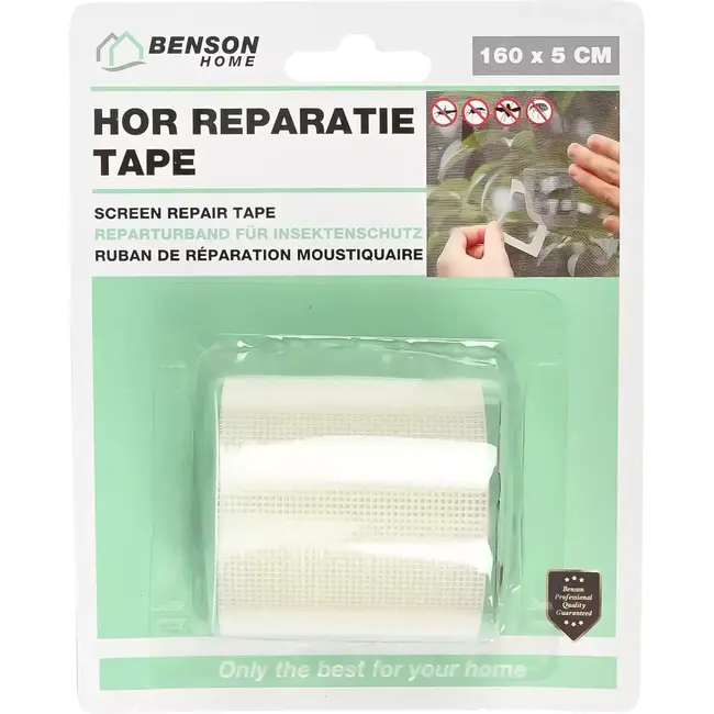 Benson Zelfklevende hor reparatietape - Wit - 160x5 cm - Eenvoudig op maat te knippen - Sterke hechting