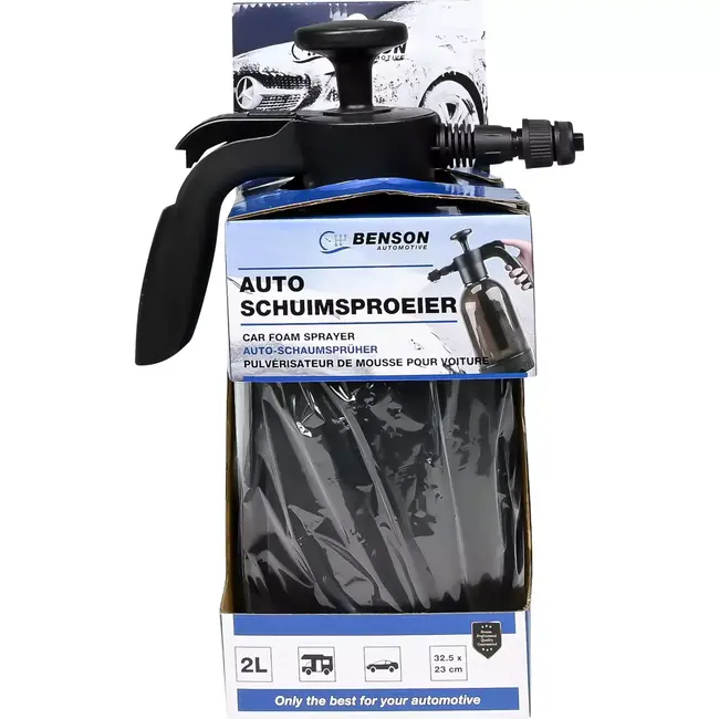 Benson Auto schuimsproeier 2L - Handpomp - Rijk schuim - Voor auto en tuin - 32,5 x 23 cm
