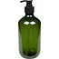 Benson Groene zeepdispenser - Stevig polyresin - 500 ml - Ø 7 cm - Hoogte 19 cm