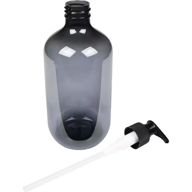 Benson Zeepdispenser blauw - 500 ml - Zilverkleurige pomp - Ø 7 cm - Hoogte 19 cm