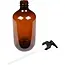 Benson Bruine zeepdispenser - 500 ml - Stijlvol en duurzaam ontwerp - Geschikt voor keuken en badkamer