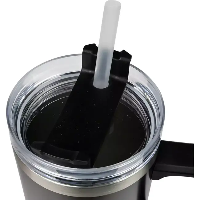 Benson Thermosbeker - 900 ml - Zwart - Transparante Deksel - Geschikt voor Auto