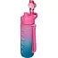 Benson Drinkfles 750 ml - Motivatie & Zeef - Blauw/Roze - Handig voor onderweg