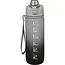 Benson Drinkfles 750 ml - Motiverende Markeringen - Zwart/Grijs - Met Zeef en Draaglus