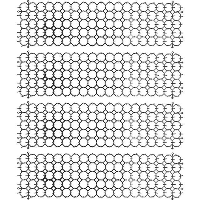 Benson Kattenafweermatten - Bescherming tegen ongewenste dieren - 47,5x13x2,7 cm - Set van 4 - Op maat te knippen
