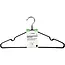 Benson Metalen kledinghangers - anti-slip coating - set van 5 - zwart - 40 cm breed