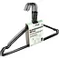 Benson Metalen kledinghangers - set van 10 - zwart - 40 cm - anti-slip - 360° draaibare haak
