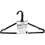 Benson Metalen kledinghangers - set van 10 - zwart - 40 cm - anti-slip - 360° draaibare haak