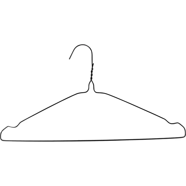 Benson Metalen kledinghangers - set van 10 - zwart - 40 cm - anti-slip - 360° draaibare haak