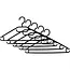 Benson Kunststof kledinghangers - 5 stuks - zwart - 360° draaibare haak - 40,5 cm breed