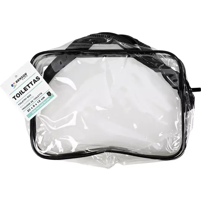 Benson Transparante toilettas - Handig voor handbagage - 20x8x12 cm