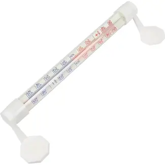 Benson Buitenthermometer met zuignap - Wit - 21 cm - Temperatuurbereik -50°C tot 50°C