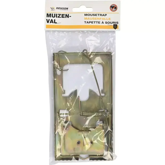 Benson Metalen muizenval - herbruikbaar - eenvoudig te spannen - 17 x 9 x 2 cm