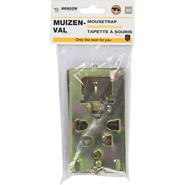 Benson Metalen muizenvallen - herbruikbaar - set van 2 - 11,5 x 6,1 cm