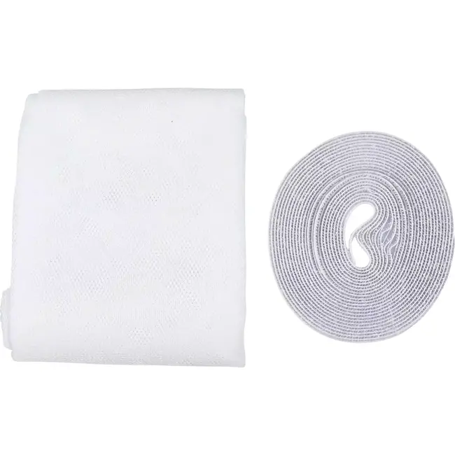 Benson Horrengaas voor raam - Insectenwerend - Eenvoudige montage - 130 x 150 cm - Wit