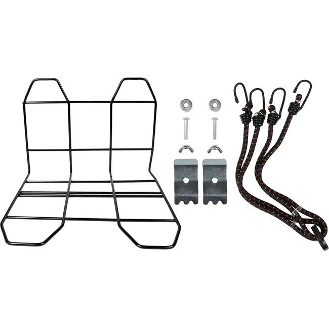 Benson Bagagedrager verbreder - Staal - Zwart - 28x27 cm - Inclusief bagagespin met 4 haken