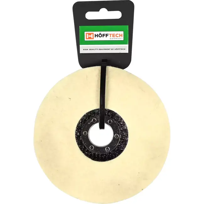 Benson Polijstschijf voor haakse slijper - ø125 mm - Vilten vilt - Max. 15.000 RPM - Asgat 22 mm