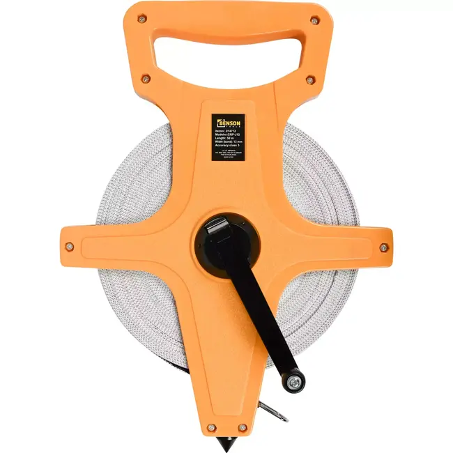 Benson Landmeter - 50 meter - Slagvast kunststof - Glasfiber band - Nauwkeurigheidsklasse 3