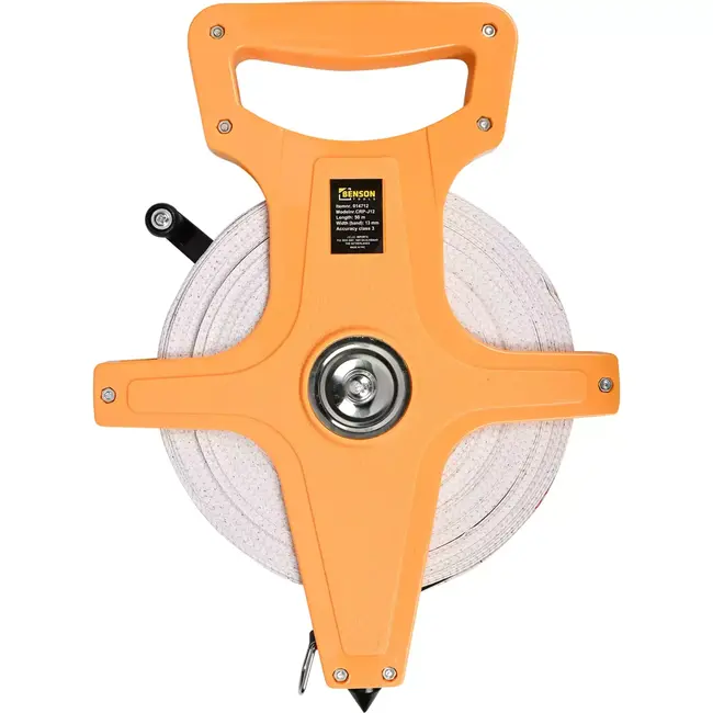 Benson Landmeter - 50 meter - Slagvast kunststof - Glasfiber band - Nauwkeurigheidsklasse 3