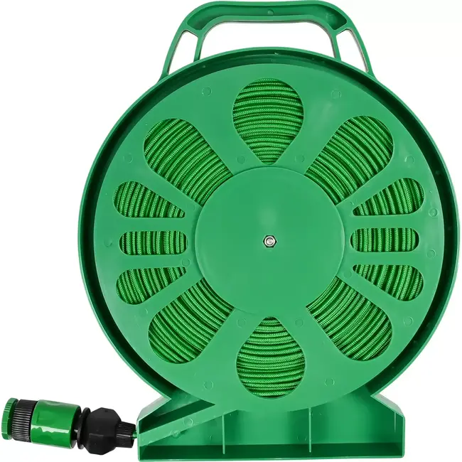 Benson Compacte tuinslangset - 15 m - Weerbestendig - Knikvrij - Inclusief sproeikop met 7 standen